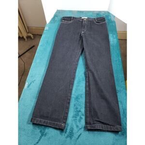 Just In Trend Jeans Sz 36x34 Mens Black Cotton Pant Straight Flame Resistant NWT